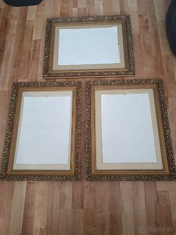 Rámy na obrazy so sklom - starožitné - 2