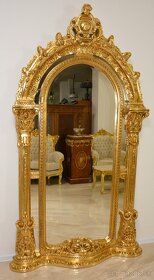 Zámecké řezbované zrcadlo - krásně zdobené - 245cm - 2