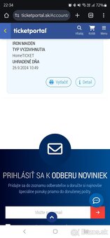 🚨 VIP lístok na IRON MAIDEN – hľadám parťáka 🚨 - 2