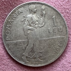 Minca strieborná - 1 leu 1912 - 2