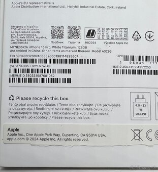 iPhone 16 PRO 128GB white titanium - 2