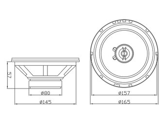 Reproduktor do auta 4 Ohm 165mm - 2