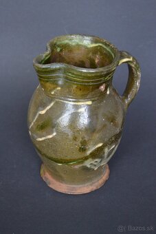 Starý džbán z glazovanej keramiky - 1,5l - 2