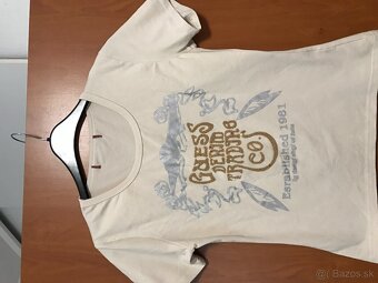 GUESS originál smotanove damske tricko S - 2