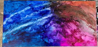 Predávam originálny obraz Ragnarök: Oheň a Chaos 100 x 50 cm - 2
