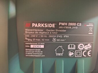 PARKSIDE Valcový drvič PWH 2800 C3 - 2