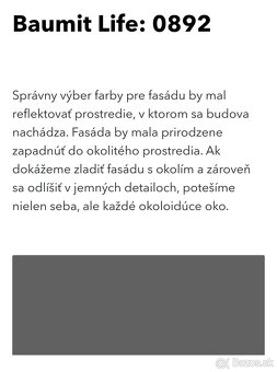 Fasádna omietka Baumit life 0892 - 2