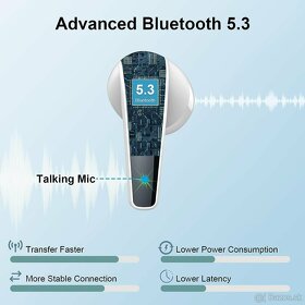 Romoke bezdrôtové slúchadlá, Duálny LED displej, Bluetooth - 2