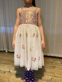 Dievčenské letné šaty s flitrami - 2