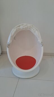 Otočné kreslo IKEA,biela/červená - 2