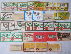 pivní pivné etikety pivovar Martin 190ks 1948-2003 - 2