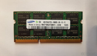 Pamat RAM SODIMM DDR3 2GB 4GB Samsung - 2