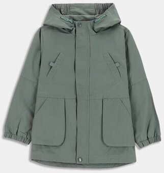 Zelená predĺžená bundička, v.M/L, 152 - 2