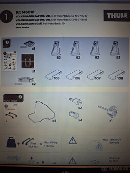 Kit pre patky 7105 pre stresny nosic s holou strechou - 2