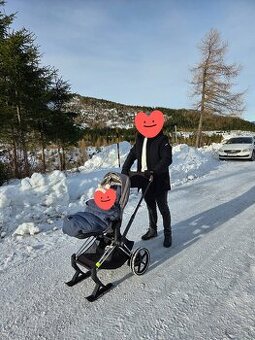 Dvojkombinácia Cybex ePriam Chrome Brown + Seat Platinum - 2