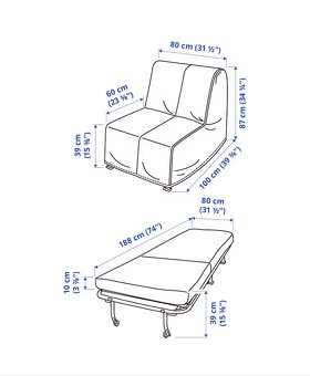 Rozkladacie kreslo Ikea - 2