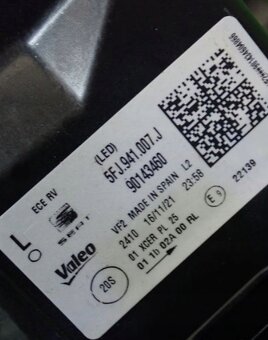 seat leon tarraco svetlo full led ľavé 2019- - 2