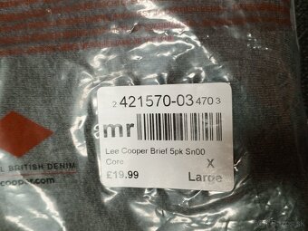 Pánske slipy LEE COOPER originál, veľkosť XL - 2