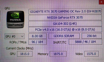 Gigabyte RTX 3070 8GB - 2