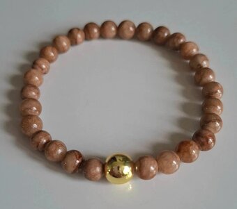 Náramok zo 6mm perzského chalcedonu - 2