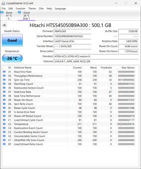 Predám 2,5" HDD 500GB HITACHI SATA - 2