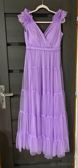 Fialové spoločenské šaty 36/S - 2