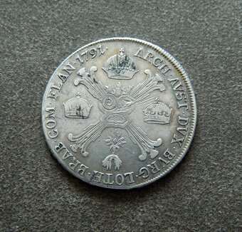 Predám 1/2 toliar 1791 H Leopold II. - 2