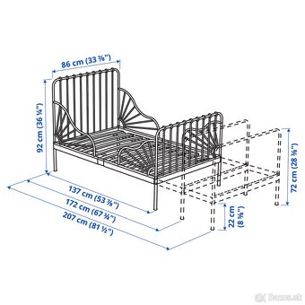 Detská rastúca posteľ Ikea MINNEN - 2
