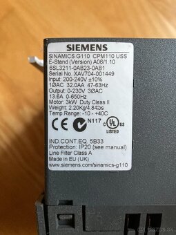 Frekvenčný menič Siemens 3kW - 2