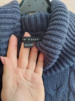 Damske pletene modre saty - 2