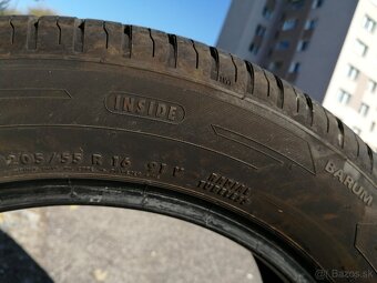 Predám 4ks letné pneumatiky 205/55r16 91V Barum - 2