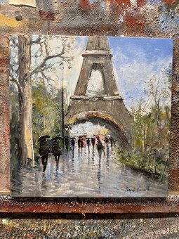 Olejomaľba Pasquale Vuotto (1958) – Prvý sneh v Paríži - 2