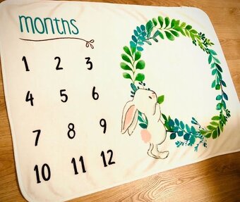 Monthly Bunny Photography Blanket - 2