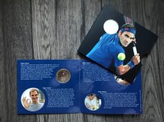 Roger Federer - strieborna minca - folder a proof - 2