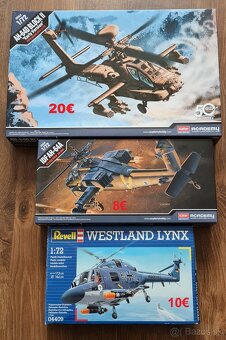 plastikove model vrtulniky / helikoptery + tank - 2