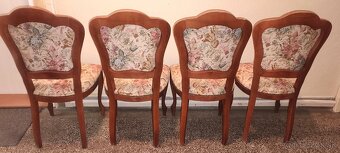 Predám stoličky prevedenie drevo 4ks+podsedáky - 2