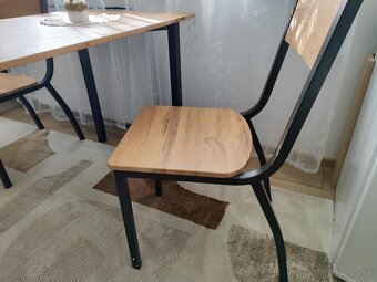 Jedálenský stôl a stoličky dub artisan - 2