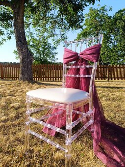 Chiavari stoličky transparent / biela - 2