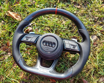 VYHRIEVANY VOLANT AUDI / KARBÓN ŠPORTOVÝ / ZKOSENY - 2