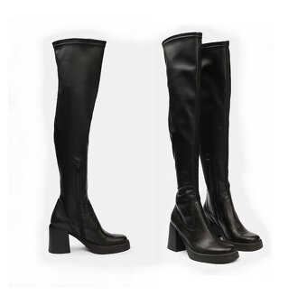 Kožené čižmy BAŤA nad kolená v.40 - NOVÉ - 2