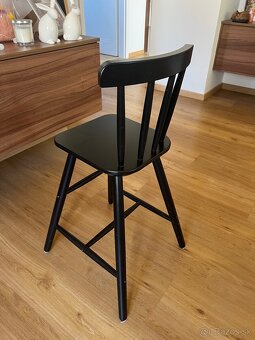 Detská vysoká stolička ikea agam, čierna - 2