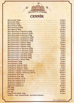 Včelí med a medové výrobky - 2