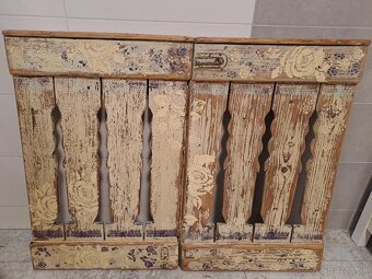 Stara prerobena vintage drevena branka - 2