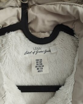 zimná bunda 128 + čiapka - 2