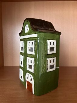Keramický domček zeleno-čierny - 2