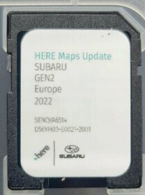Mapy SD karta Subaru Gen1 Gen2 Europe  2022-23 - 2