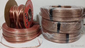 Reproduktorovy HiFi PROFESIONALNY kabel. Farebne odliseny. - 2