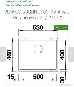 Kuchynsky drez Blanco - 2