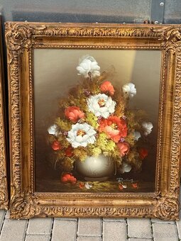 Luxusne malovane obrazy na platne kytice kvety - 2