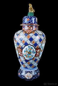 Velká třídílná čínská váza s víkem. Značená 100 cm - 2